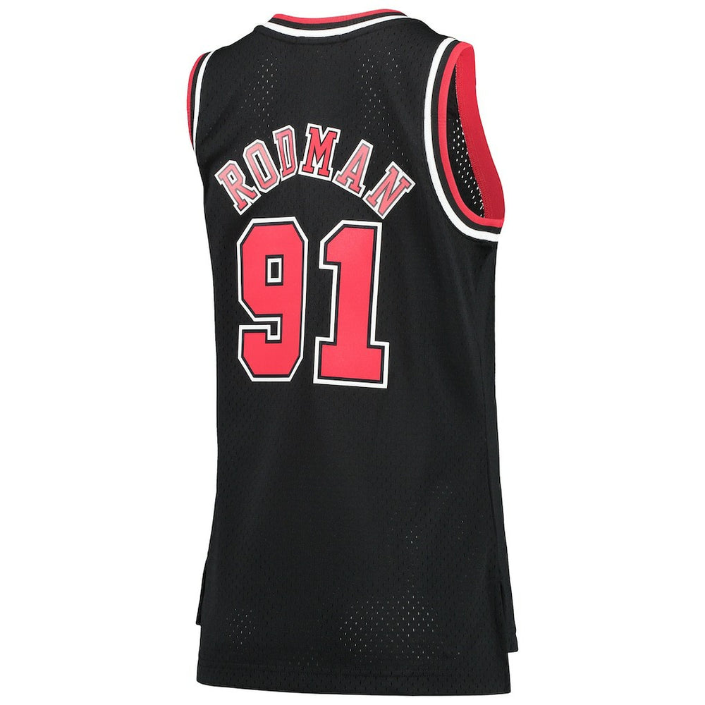 Dennis Rodman Chicago Bulls Women's Hardwood Classics Swingman Jersey sale - Black
