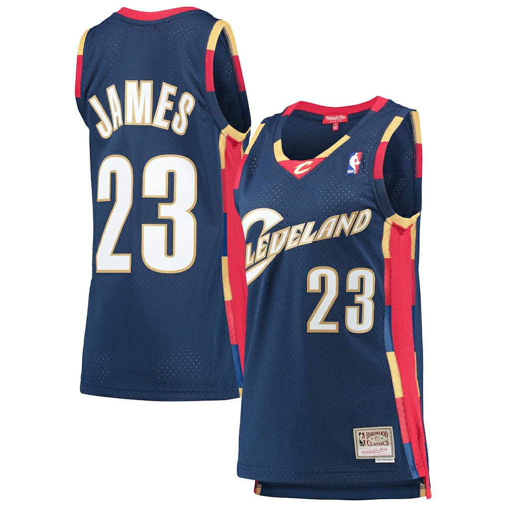 LeBron James Cleveland Cavaliers Women's Hardwood Classics Swingman Jersey sale - Navy