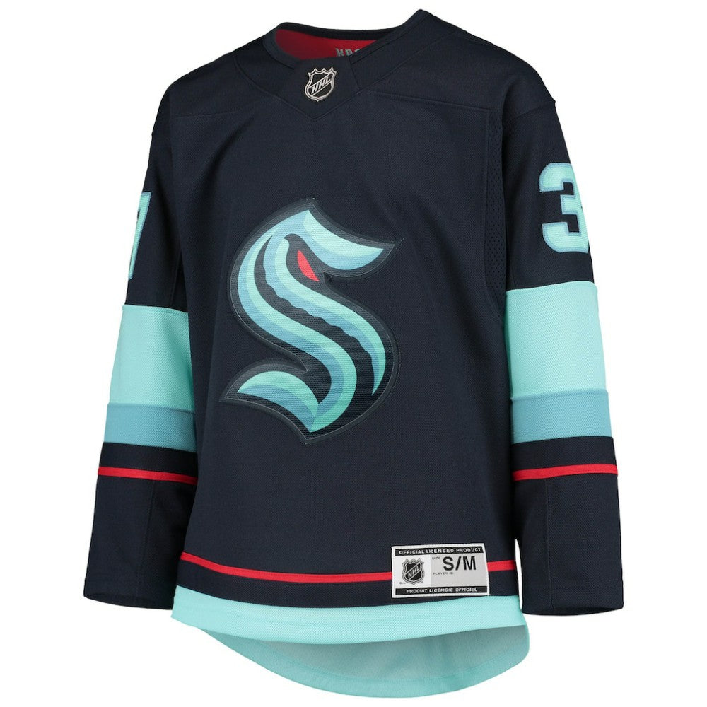 Yanni Gourde Seattle Kraken Youth Home Premier Player Jersey Deep Sea Blue