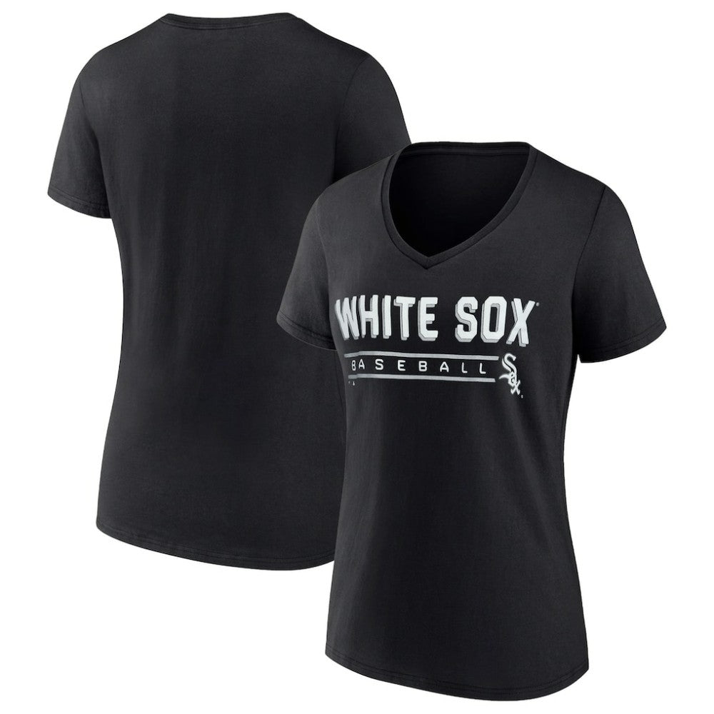 Chicago White Sox Women's One & Only V-Neck T-Shirt Black