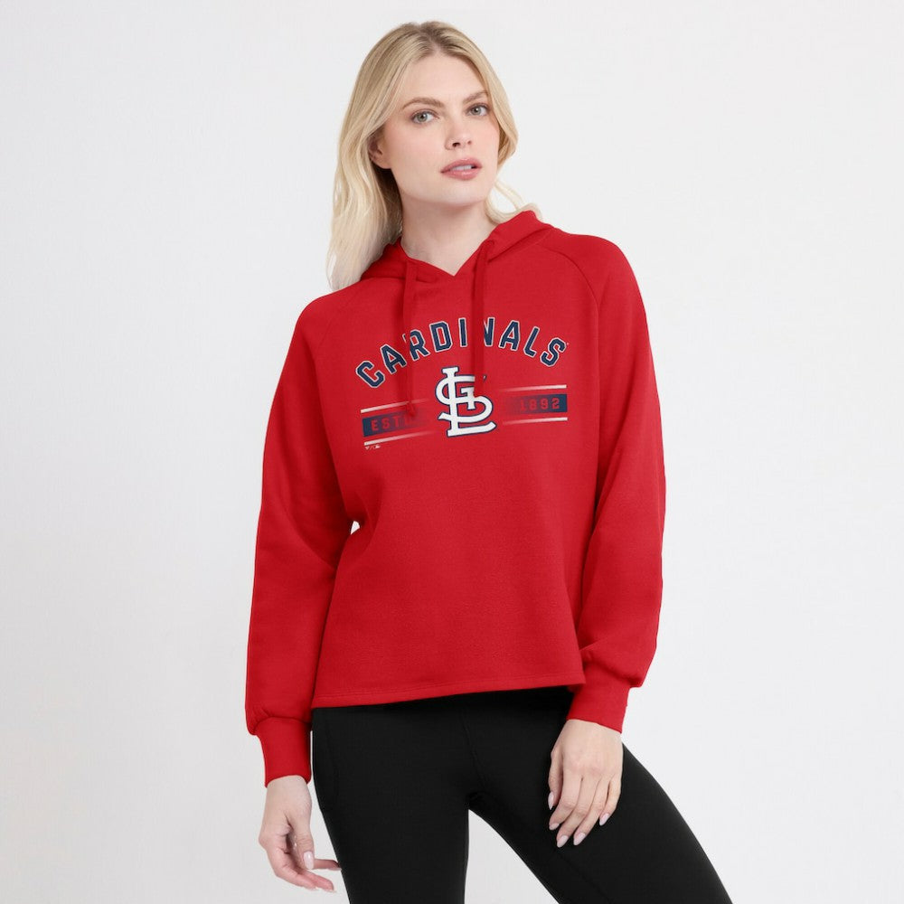 St. Louis Cardinals Women's Perfect Play Raglan Pullover Hoodie Red