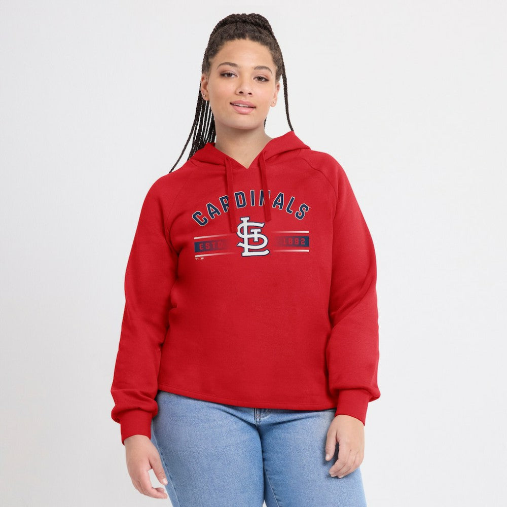 St. Louis Cardinals Women's Perfect Play Raglan Pullover Hoodie Red