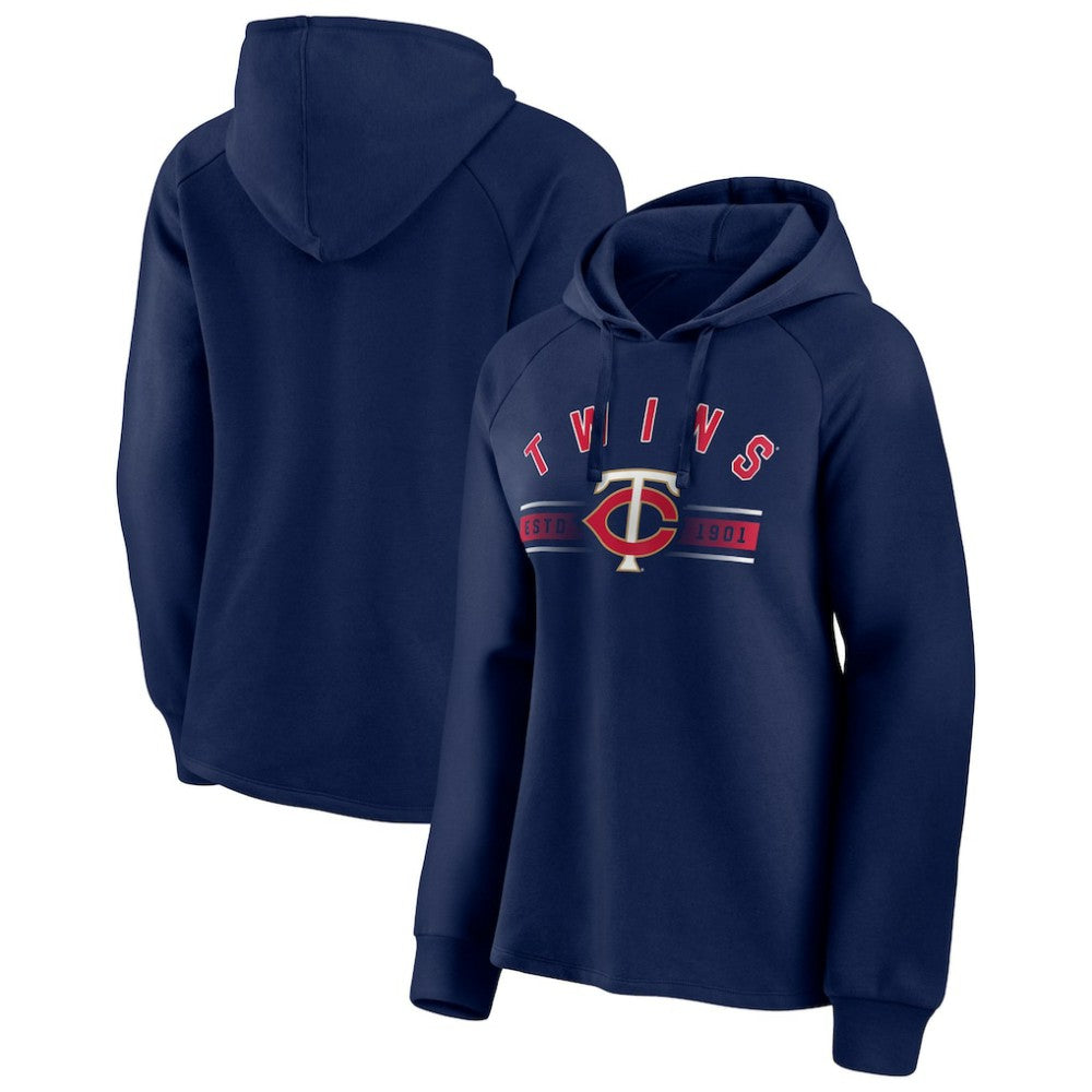 Minnesota Twins Women's Perfect Play Raglan Pullover Hoodie Navy