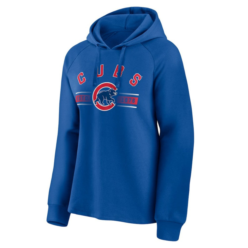 Chicago Cubs Women's Perfect Play Raglan Pullover Hoodie Royal