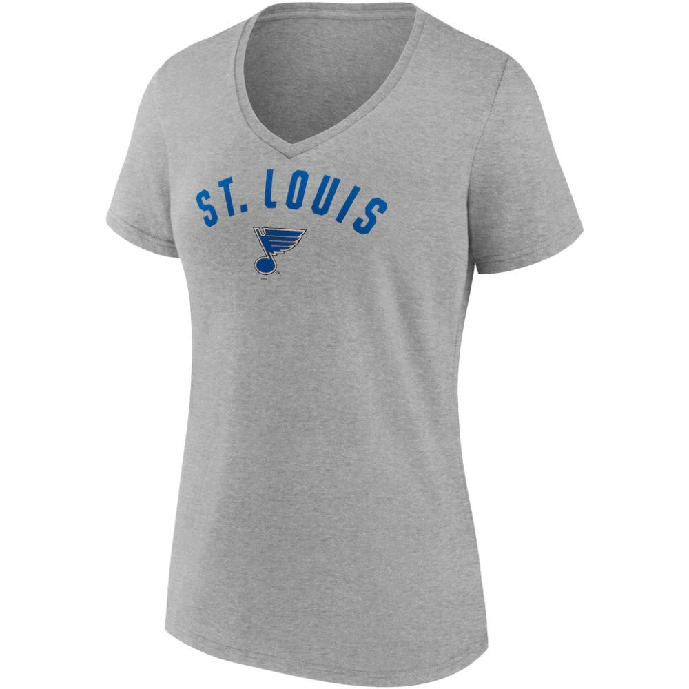 St. Louis Blues Fanatics Women's Parent 2-Pack V-Neck T-Shirt Set Blue/Heathered Gray