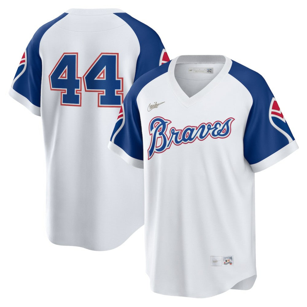Hank Aaron Atlanta Braves Home Cooperstown Collection Player Jersey White | Nike