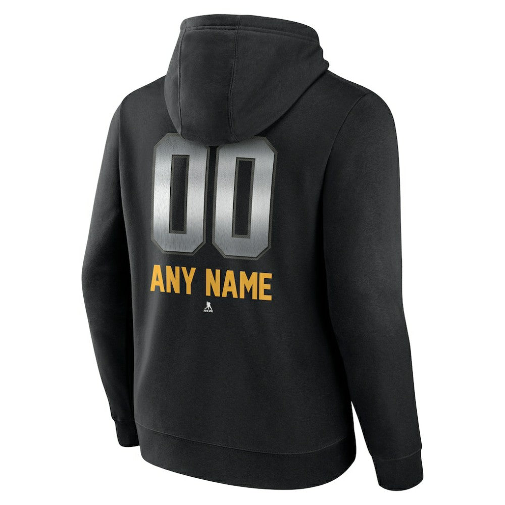 Boston Bruins Personalized Midnight Mascot Logo Pullover Hoodie Black
