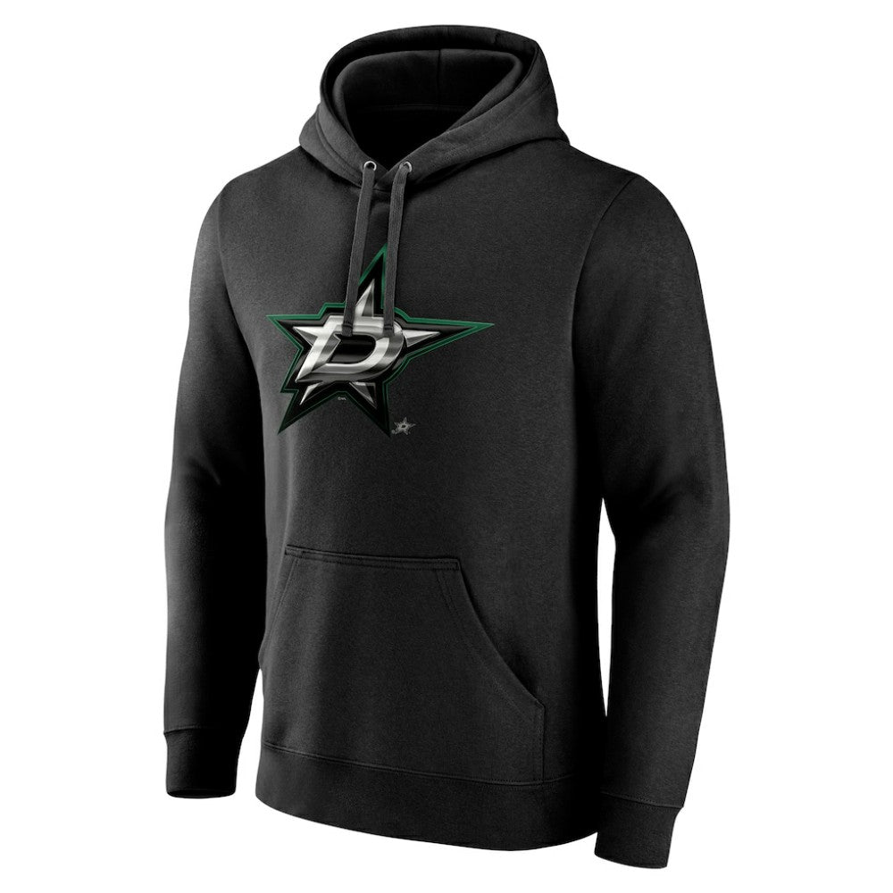 Dallas Stars Personalized Midnight Mascot Logo Pullover Hoodie Black