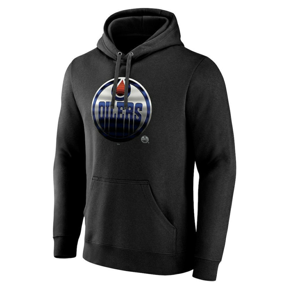 Edmonton Oilers Personalized Midnight Mascot Logo Pullover Hoodie Black