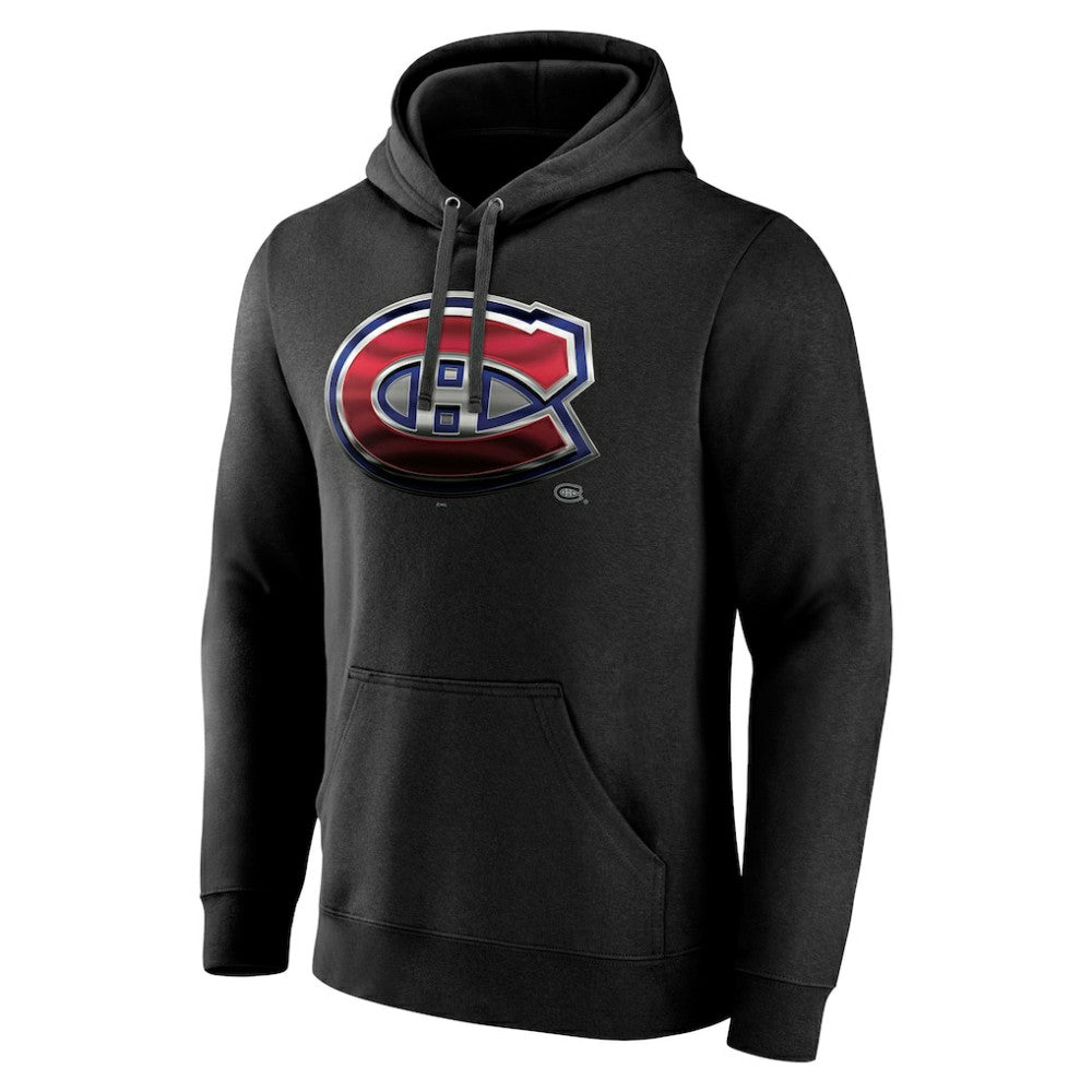 Montreal Canadiens Personalized Midnight Mascot Logo Pullover Hoodie Black