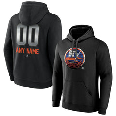 New York Islanders Personalized Midnight Mascot Logo Pullover Hoodie Black
