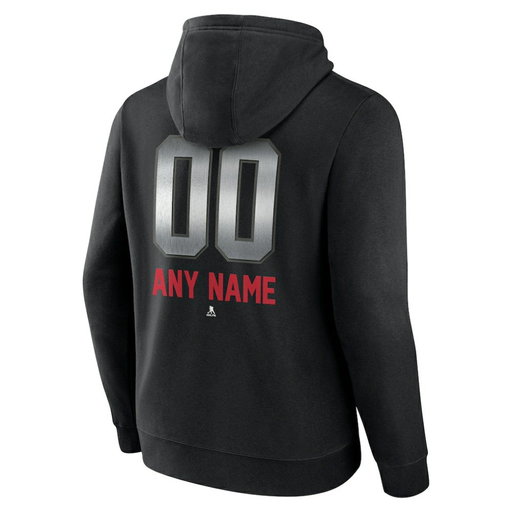 New York Rangers Personalized Midnight Mascot Logo Pullover Hoodie Black