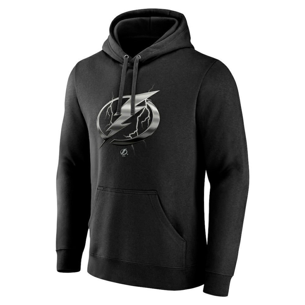 Tampa Bay Lightning Personalized Midnight Mascot Logo Pullover Hoodie Black