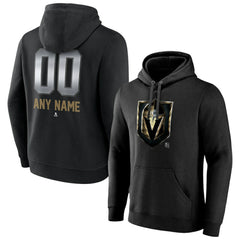 Vegas Golden Knights Personalized Midnight Mascot Logo Pullover Hoodie Black