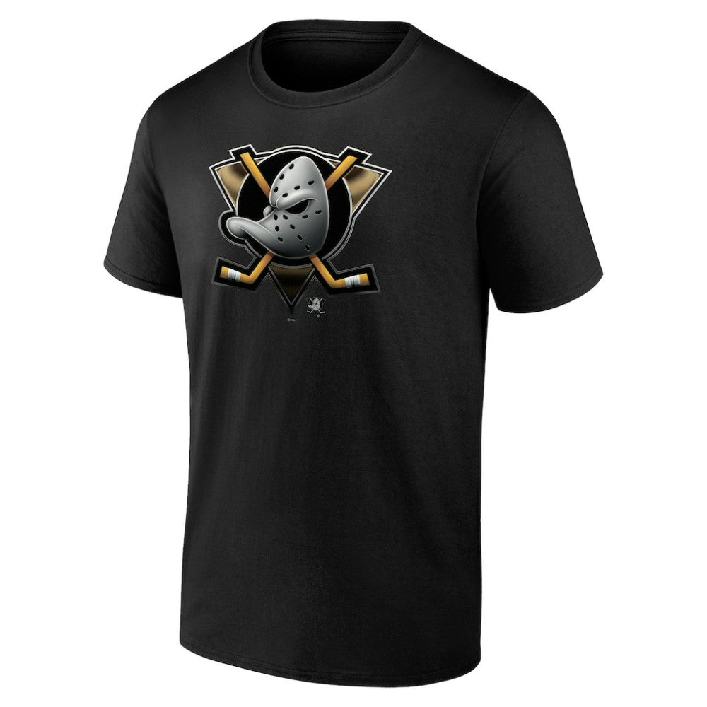 Anaheim Ducks Personalized Midnight Mascot Logo T-Shirt Black