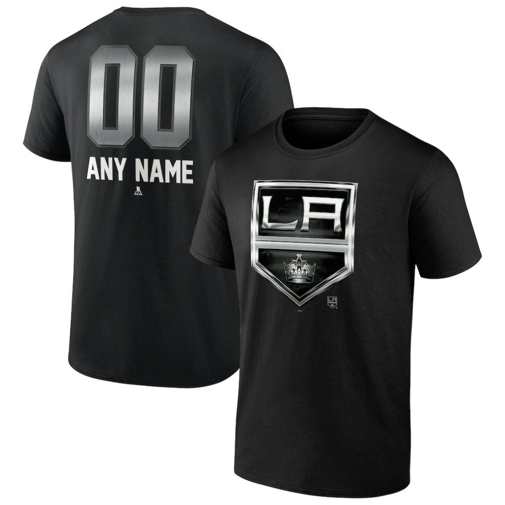 Los Angeles Kings Personalized Midnight Mascot Logo T-Shirt Black