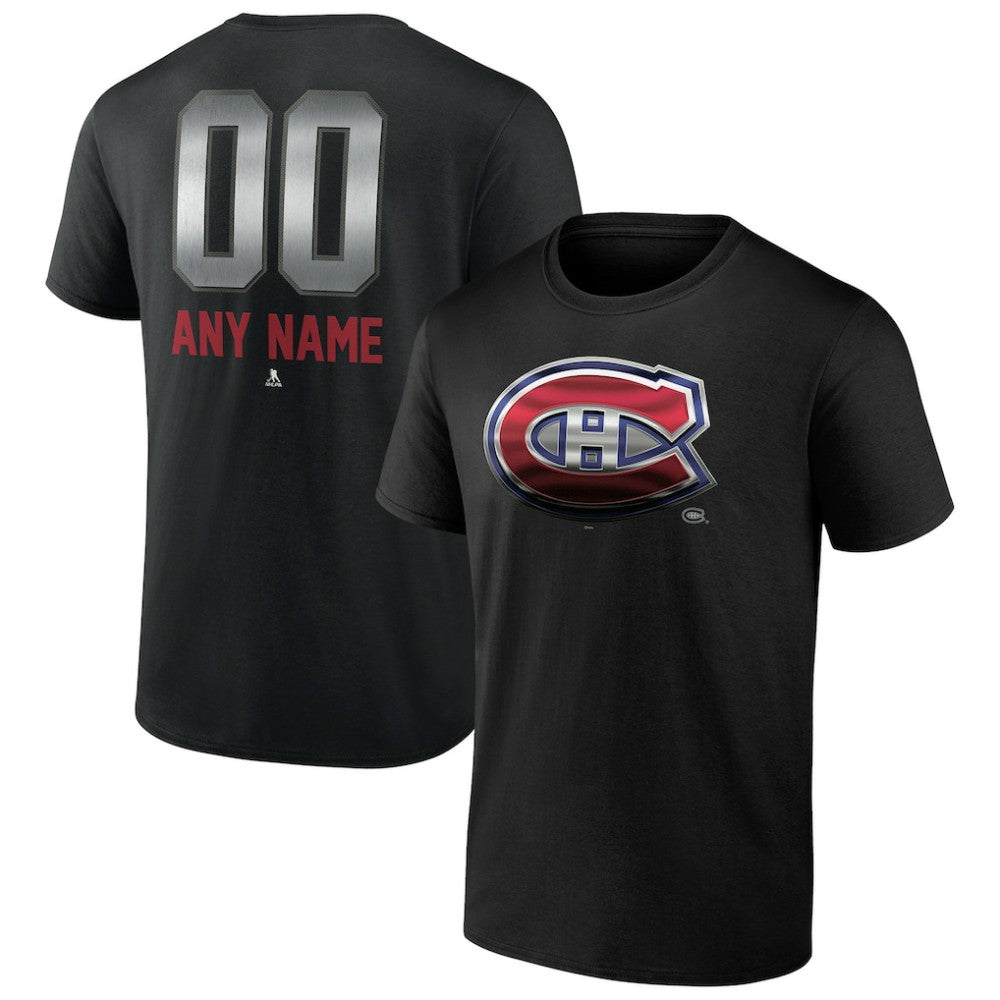 Montreal Canadiens Personalized Midnight Mascot Logo T-Shirt Black
