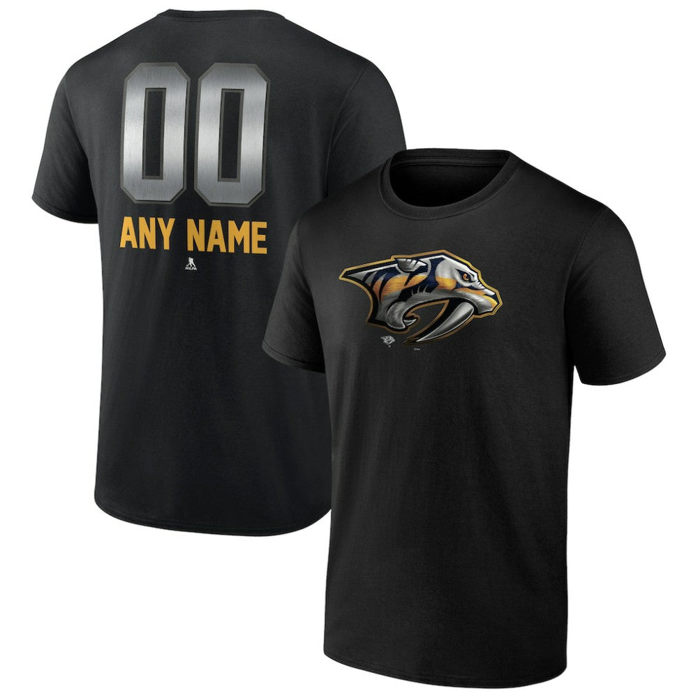 Nashville Predators Personalized Midnight Mascot Logo T-Shirt Black
