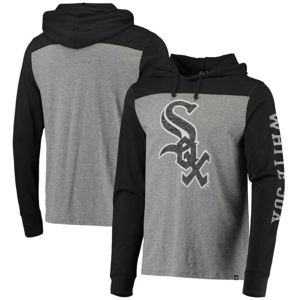 Chicago White Sox Franklin Wooster Pullover Hoodie Heathered Gray/Black | 47 brand