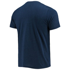 Atlanta Braves Homage Hand-Drawn Logo Tri-Blend T-Shirt Navy