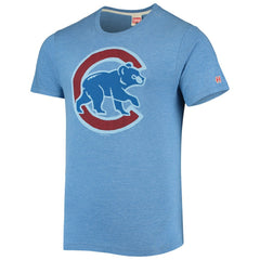 Chicago Cubs Homage Hand-Drawn Logo Tri-Blend T-Shirt Royal
