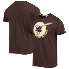 San Diego Padres Homage Hand-Drawn Logo Tri-Blend T-Shirt Brown