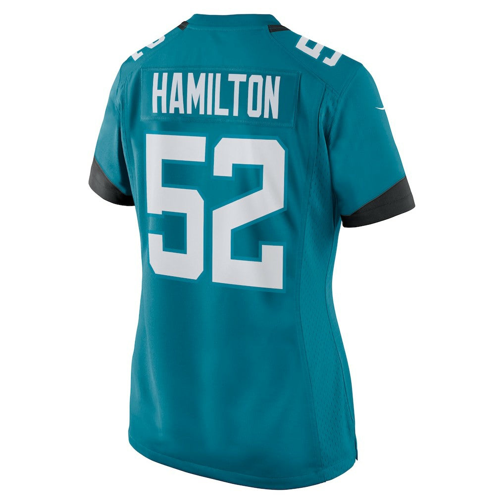DaVon Hamilton Jacksonville Jaguars Women's Game Jersey - Teal