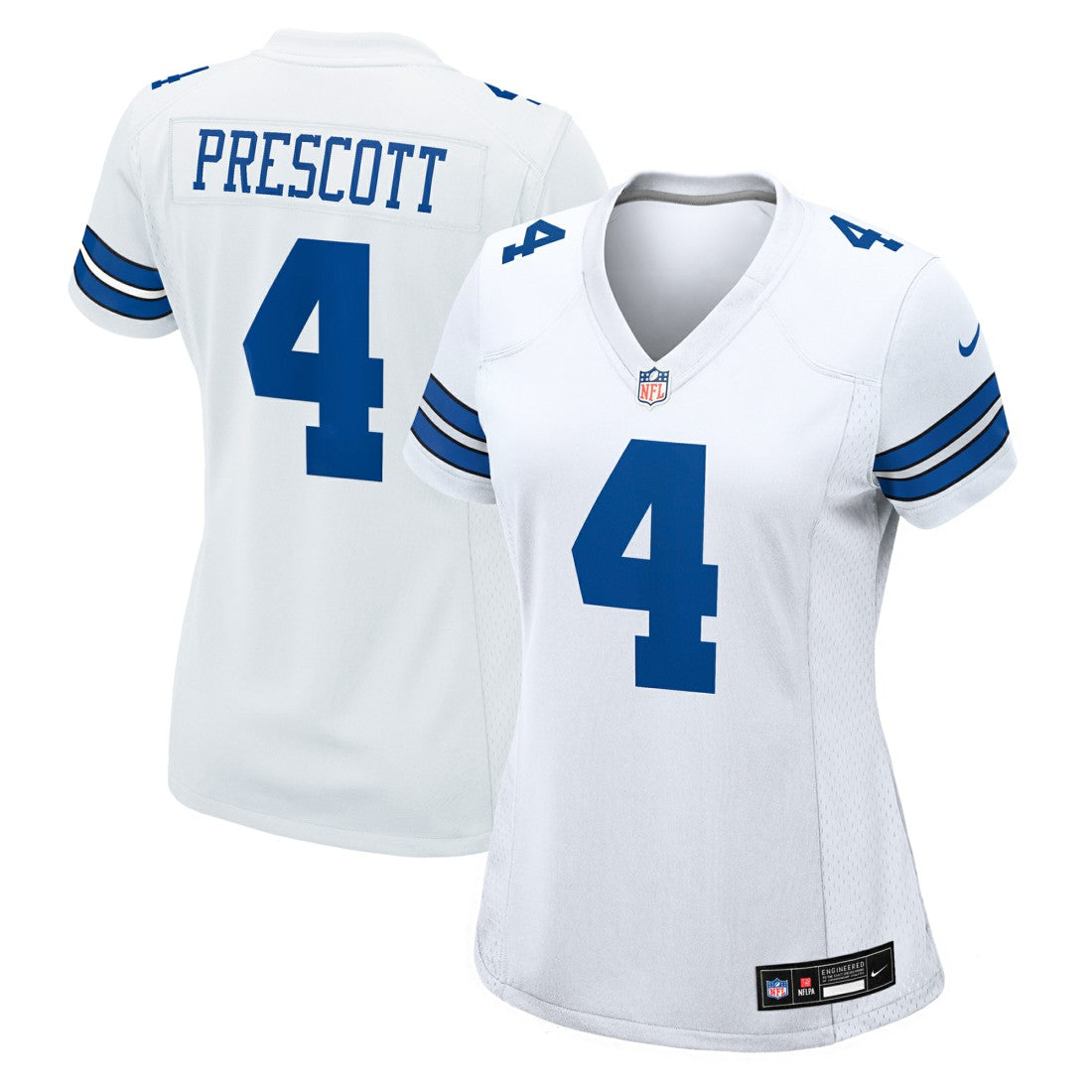 Dak Prescott Dallas Cowboys Women's Team Game Jersey - White