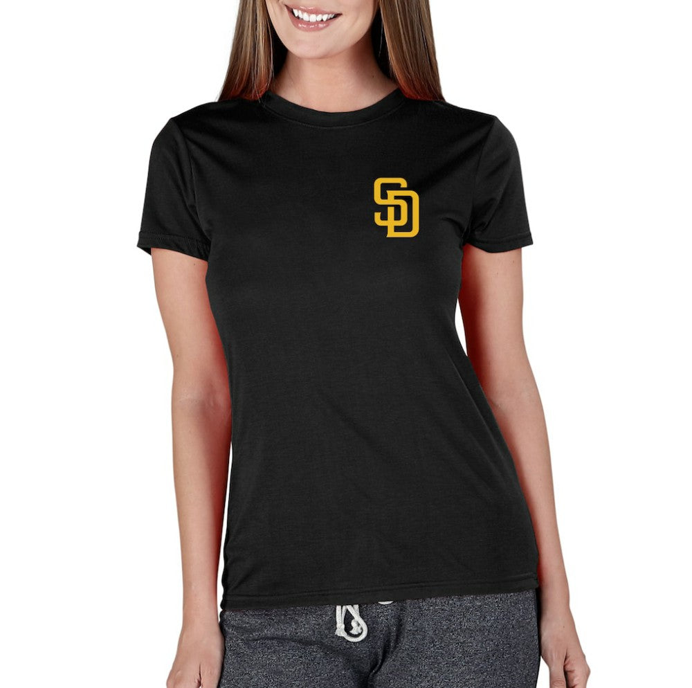 San Diego Padres Concepts Sport Women's Marathon Knit Top Black