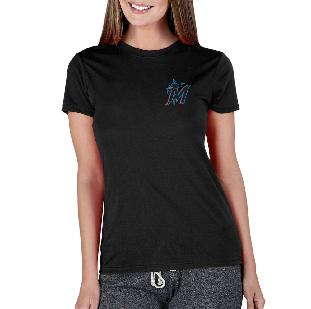 Miami Marlins Concepts Sport Women's Marathon Knit Top Black