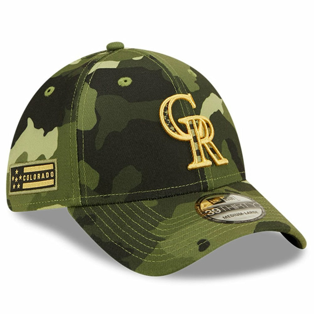 Colorado Rockies 2022 Armed Forces Day 39THIRTY Flex Hat Camo | New Era