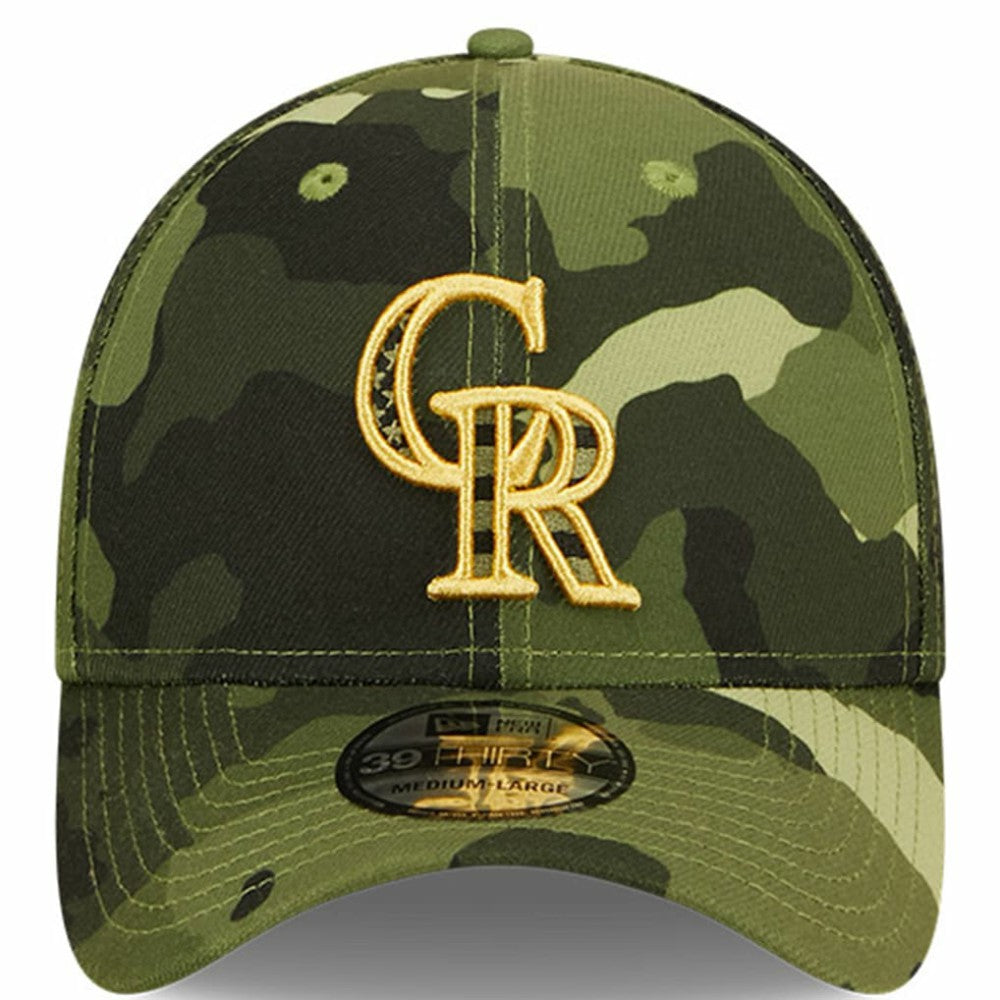 Colorado Rockies 2022 Armed Forces Day 39THIRTY Flex Hat Camo | New Era