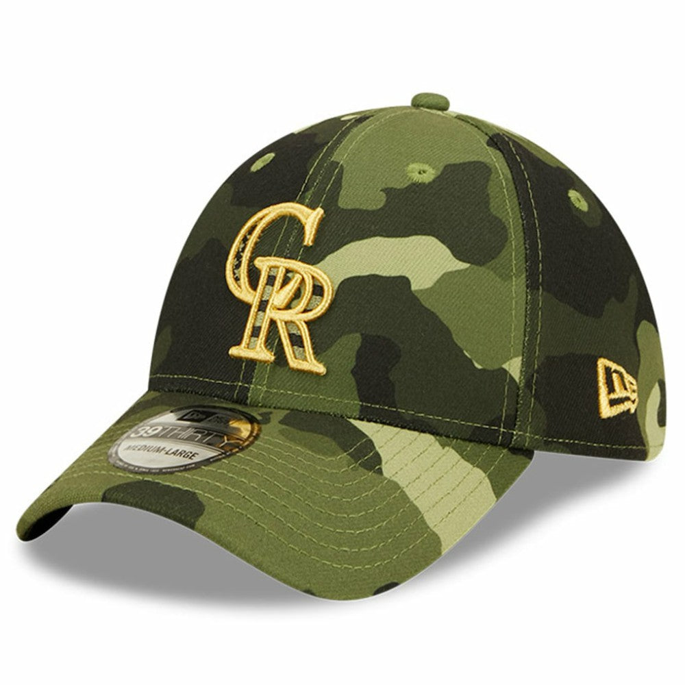 Colorado Rockies 2022 Armed Forces Day 39THIRTY Flex Hat Camo | New Era