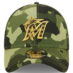 Miami Marlins 2022 Armed Forces Day 39THIRTY Flex Hat Camo | New Era