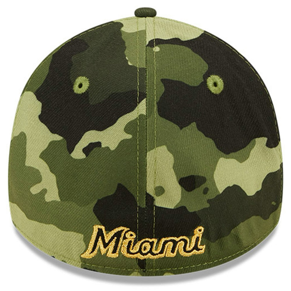 Miami Marlins 2022 Armed Forces Day 39THIRTY Flex Hat Camo | New Era