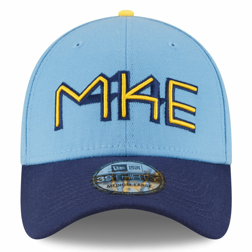 Milwaukee Brewers 2022 City Connect 39THIRTY Flex Hat Powder Blue | New Era