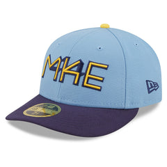 Milwaukee Brewers 2022 City Connect Low Profile 59FIFTY Fitted Hat Powder Blue | New Era