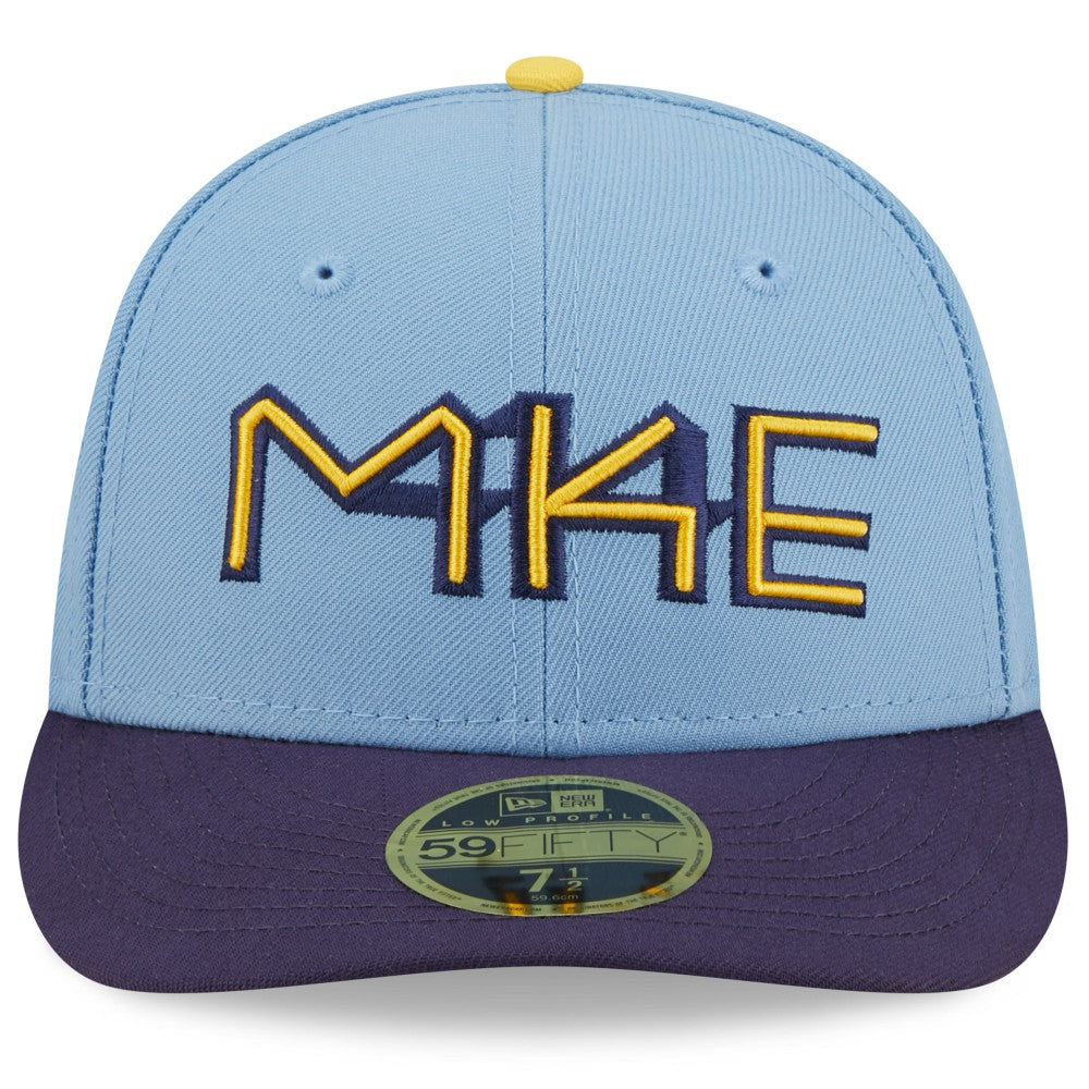 Milwaukee Brewers 2022 City Connect Low Profile 59FIFTY Fitted Hat Powder Blue | New Era