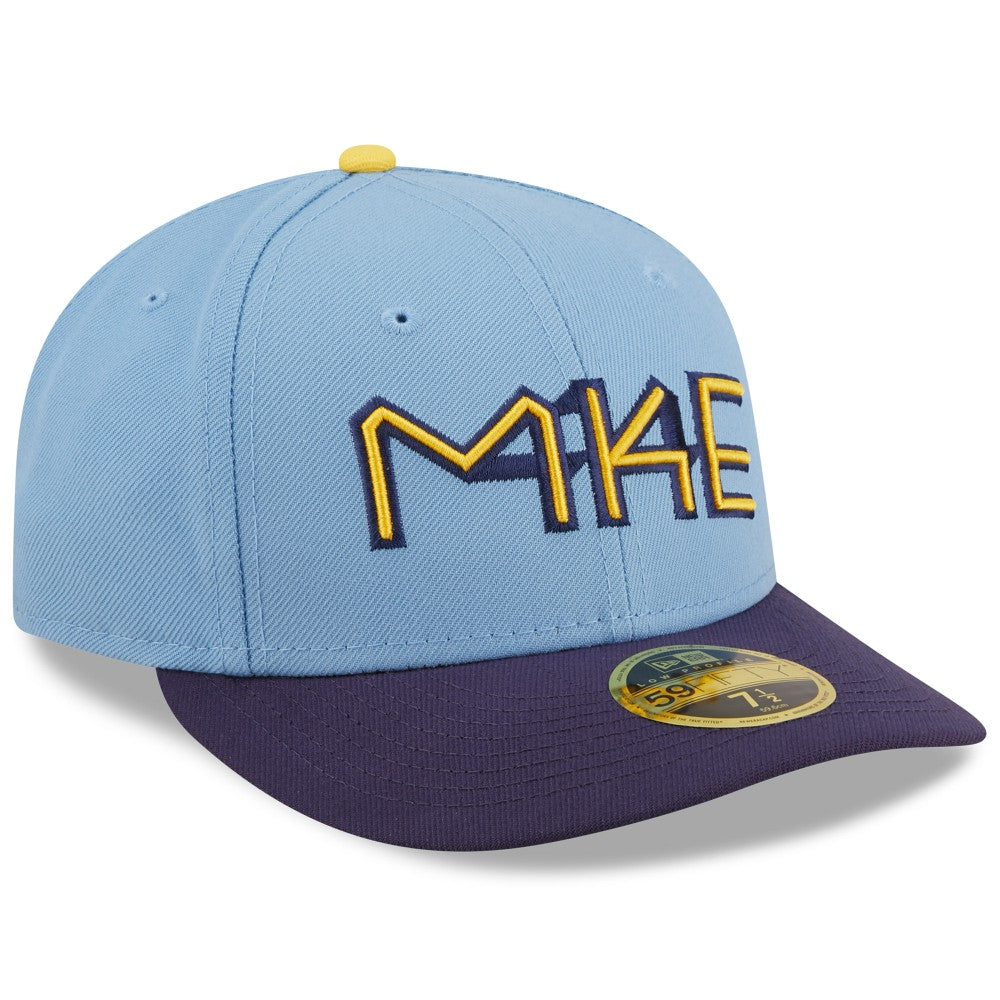 Milwaukee Brewers 2022 City Connect Low Profile 59FIFTY Fitted Hat Powder Blue | New Era