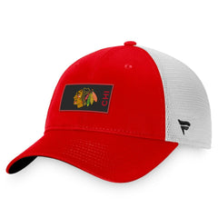 Chicago Blackhawks Fanatics Authentic Pro Rink Trucker Snapback Hat Red