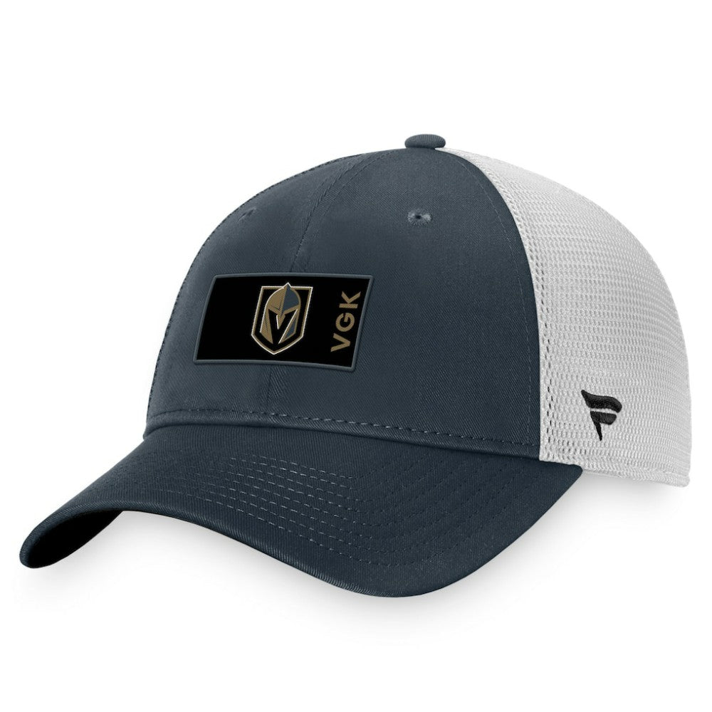 Vegas Golden Knights Fanatics Authentic Pro Rink Trucker Snapback Hat Charcoal/White