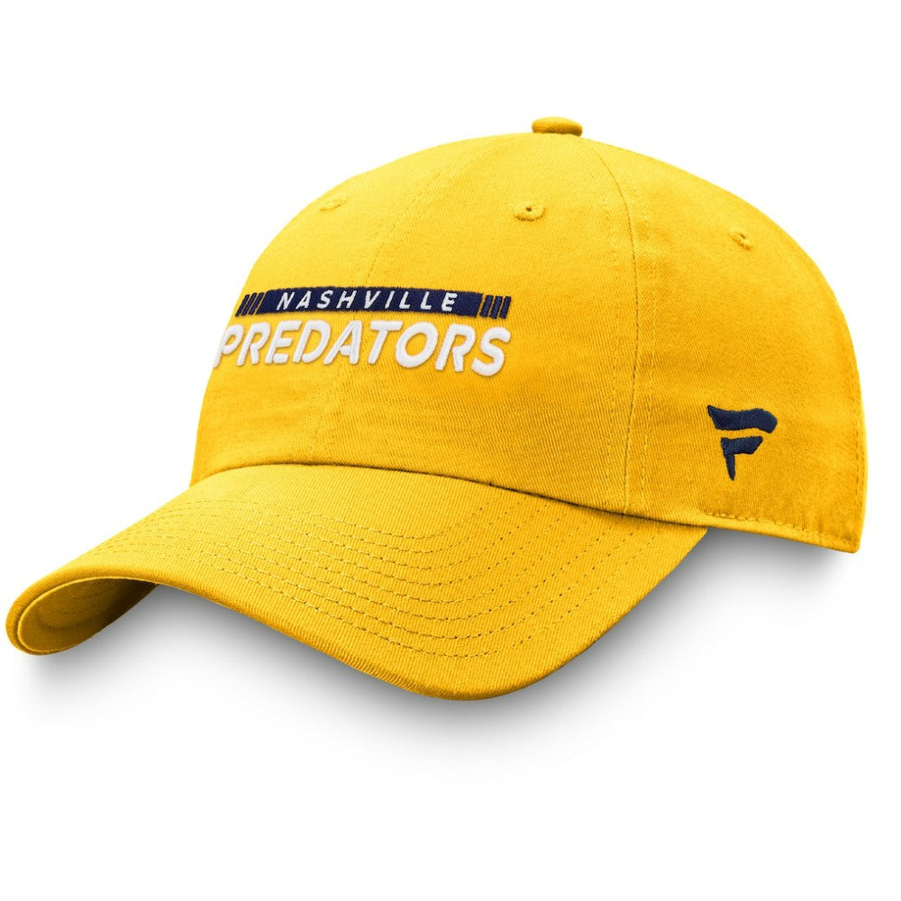 Nashville Predators Fanatics Authentic Pro Rink Adjustable Hat Gold