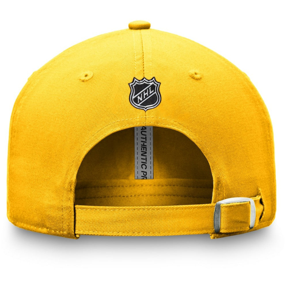 Nashville Predators Fanatics Authentic Pro Rink Adjustable Hat Gold