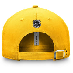 Nashville Predators Fanatics Authentic Pro Rink Adjustable Hat Gold