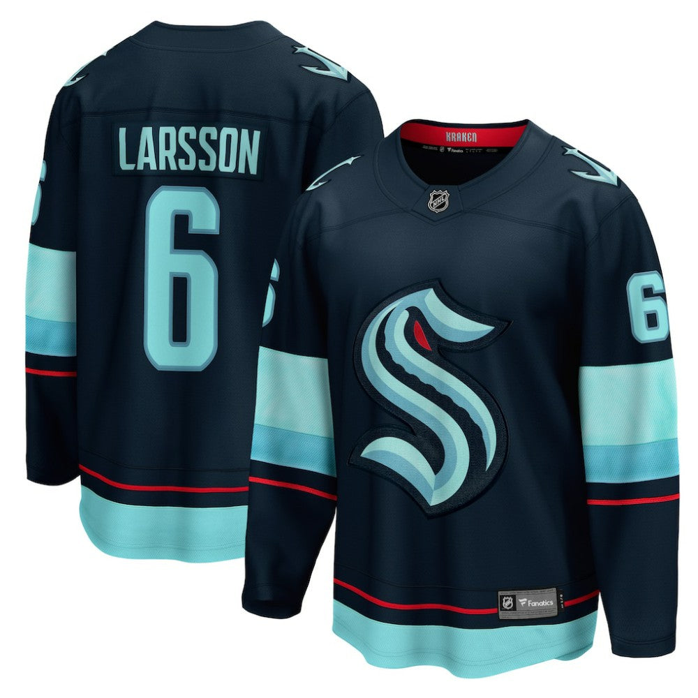 Adam Larsson Seattle Kraken Fanatics Home Breakaway Player Jersey Deep Sea Blue