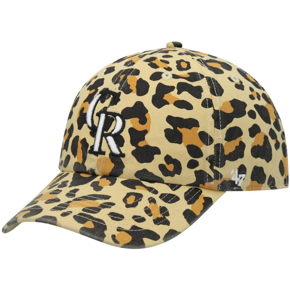Colorado Rockies Women's Bagheera Cheetah Clean up Adjustable Hat Tan | 47 brand
