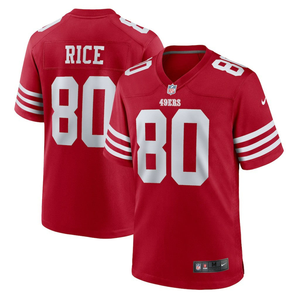 Jerry Rice San Francisco 49ers Retired Game Player Jersey - Scarlet