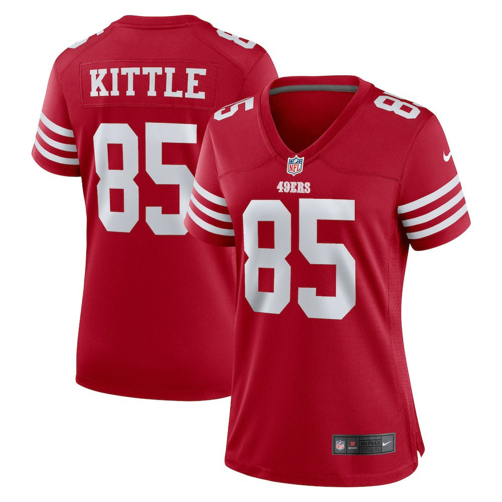 George Kittle San Francisco 49ers Women's Team Game Player Jersey - Scarlet