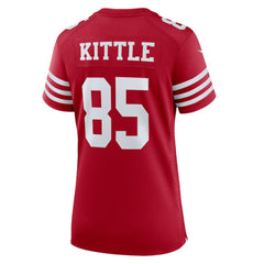 George Kittle San Francisco 49ers Women's Team Game Player Jersey - Scarlet
