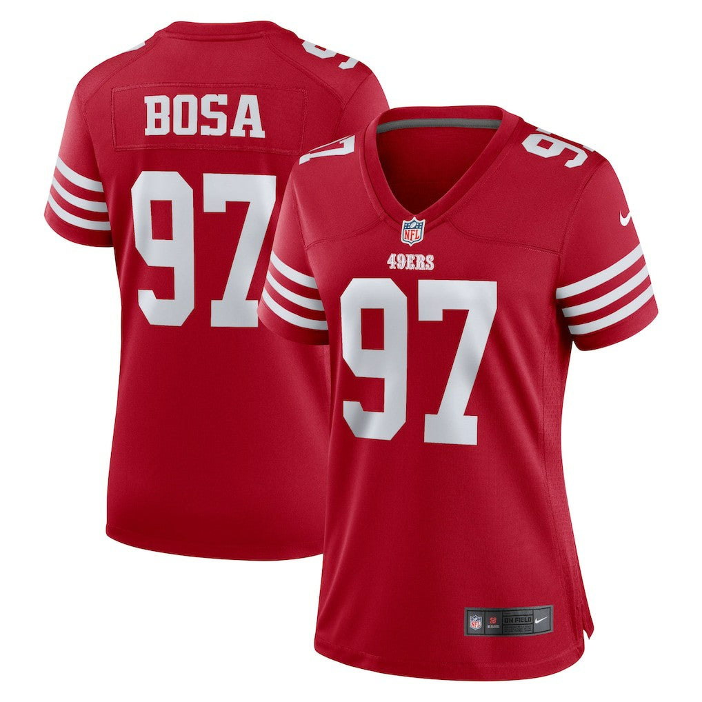 Nick Bosa San Francisco 49ers Women's Team Game Player Jersey - Scarlet